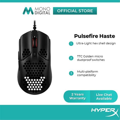 Hyperx Pulsefire Haste Ultra Lightweight Gaming Mouse 4p5p9aa