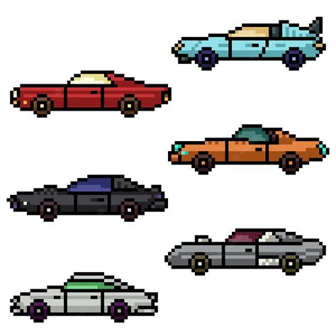 Pixel Art Coche Personalizado De Lujo Vector Premium