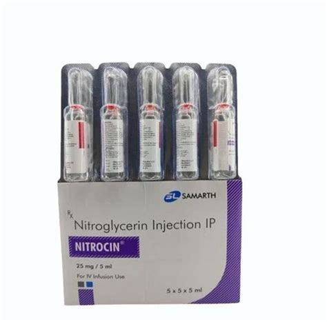 Nitrocin 25mg Injection at Rs 150/piece | Nitroglycerin Injection in ...