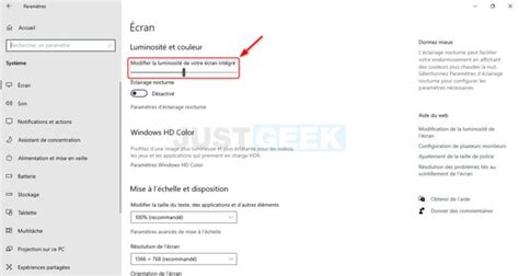 Comment R Gler La Luminosit De L Cran Dans Windows