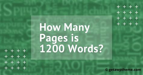 Accurate Estimation Of How Many Pages Is 1200 Words Getawptheme