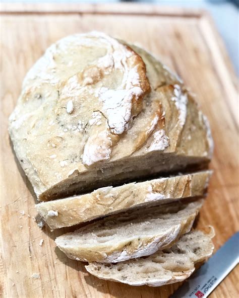 Easy Home Made Bread Using Kitchen Aid Mixer And Baked In Dutch Oven Baking Bread Food