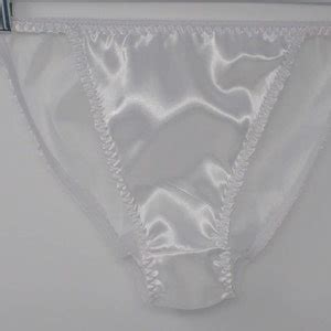 White Satin String Bikini Classic Joe Boxer Style Etsy