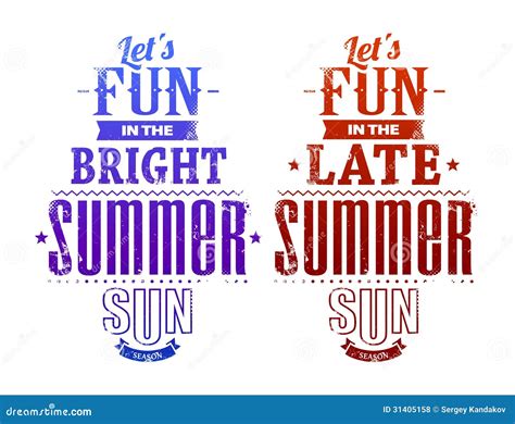 Summer Typography Stock Vector Illustration Of Type