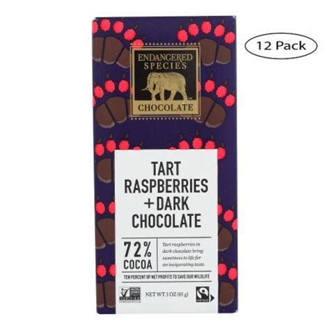 Endangered Species Dark Chocolate Bar Cocoa Oz Each