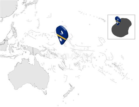 Mapa De La Ubicaci N De Nauru En El Mapa Oce Nico Y Australia Marcador