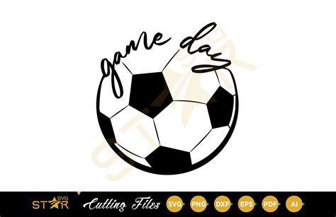 Game Day Soccer Design Soccer Ball Svg Dxf EPS PNG Cut - Etsy