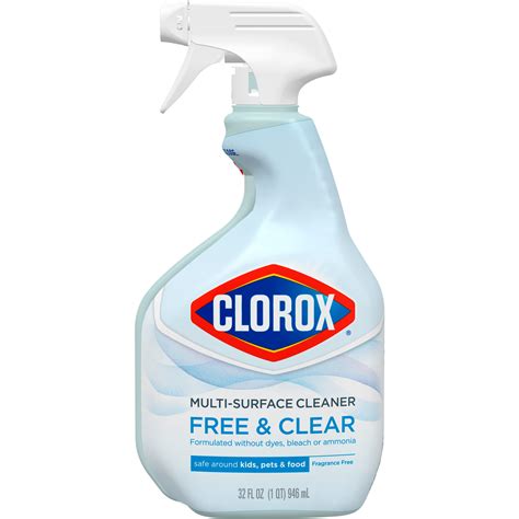 Clorox Free And Clear Multi Surface Cleaner Spray Bottle Fragrance Free 32 Fl Oz