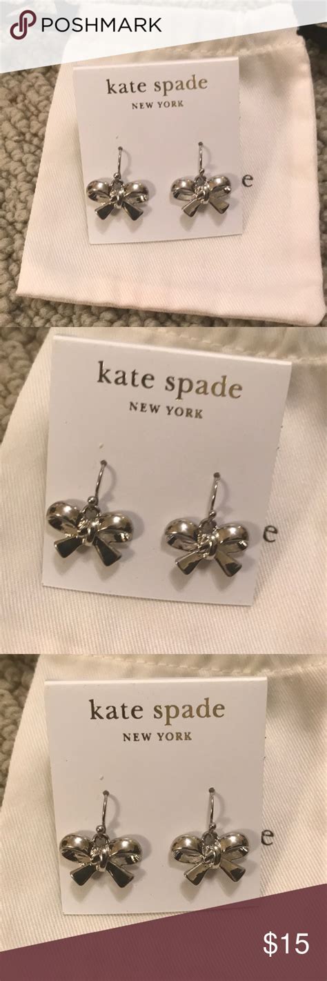 Nwot Kate Spade Silver Bow Earrings Bow Earrings Silver Bow Tie