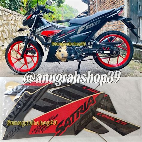 STRIPING SUZUKI SATRIA FU INJEKSI 2022 HITAM MERAH POLET LIS STIKER FU