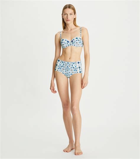 Printed High Waisted Bikini Bottom Women S Designer Two Pieces Tory