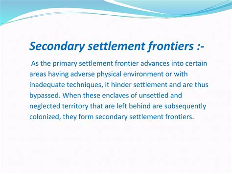 Frontiers And Boundaries Ppt