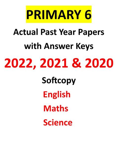 Actual Standard Foundation Psle Past Year Papers 20 22 To 2020 Psle Math Psle English Psle