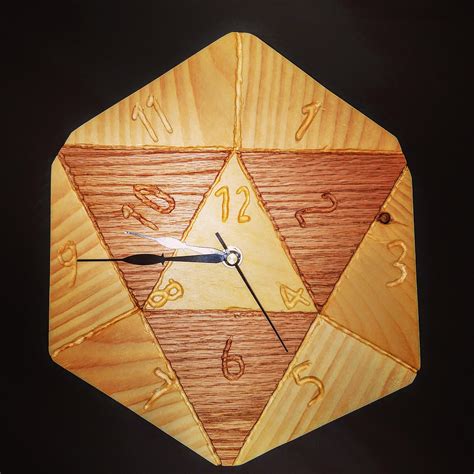 Oc D20 Clock I Made From Red Oak And Pine Rdnd