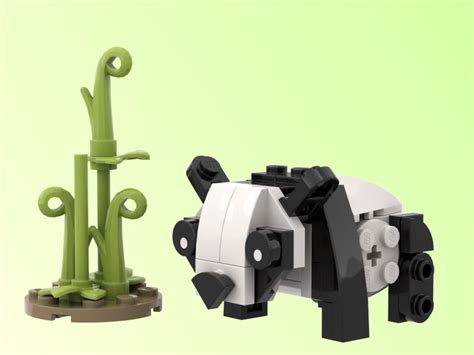 Lego Moc 30641 Giant Panda Standing Baby By Pocmoc Rebrickable