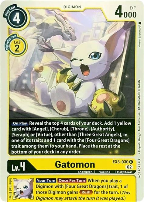 Gatomon Revision Pack Cards Digimon Card Game