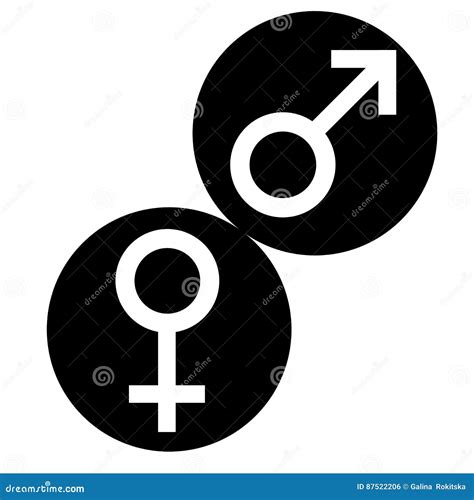 Sex Symbol Símbolos Planos De La Mujer Y Del Hombre Del Género Símbolos
