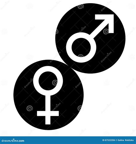 Sex Symbol Símbolos Planos De La Mujer Y Del Hombre Del Género Símbolos Abstractos Femeninos Y