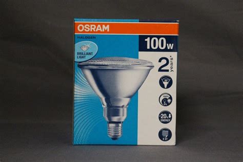 Glass Osram Halopar V W E Fl Halogen Lamp At