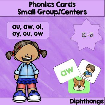 Diphthongs Phonics Cards Center Or Assessment Orton Gillingham Aligned