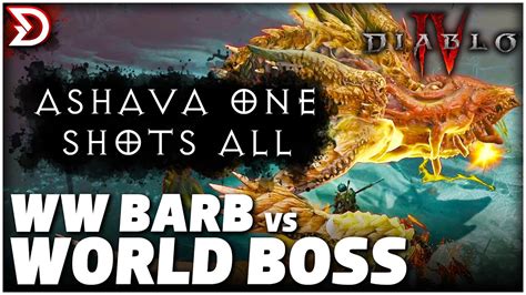 Level 25 WW Barbarian Vs Ashava The Pestilent World Boss Diablo 4