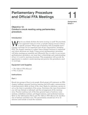 Fillable Online Cimc Alcaweb Parliamentary Procedure And Of Cial Ffa