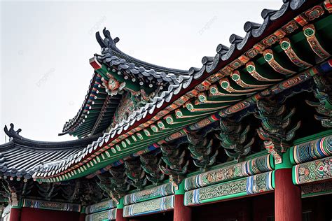 Roof And Facade Of The Korean Pagoda Background, Building, Ancient Architecture, High Resolution ...