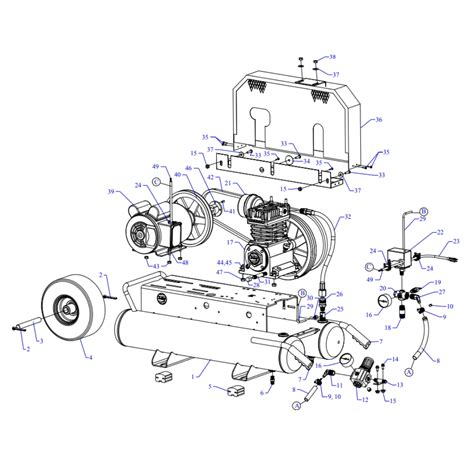 K2A 8P SSC Jenny Air Compressor Wheeled Portable JennyParts