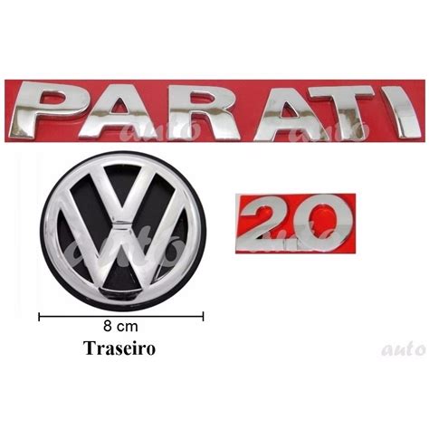 Kit Símbolos Logotipos Emblemas Parati 2 0 Vw Mala G3 Geração 3