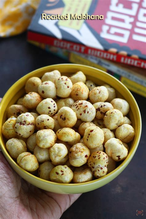 Roasted Makhana Recipe Phool Makhana Snack Sharmis Passions