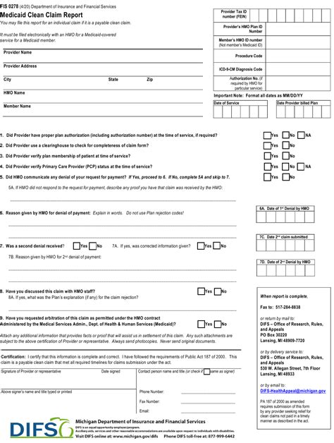 Michigan Medicaid Provider Enrollment Form Enrollment Form