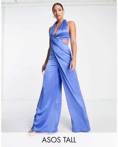 Blue Asos Jumpsuits And Rompers For Women Lyst