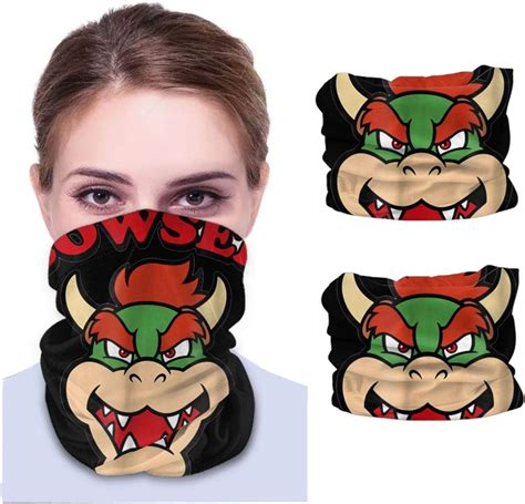 Bowser Costume Multifunctional Headwear Face Bandana Mask Sport Neck