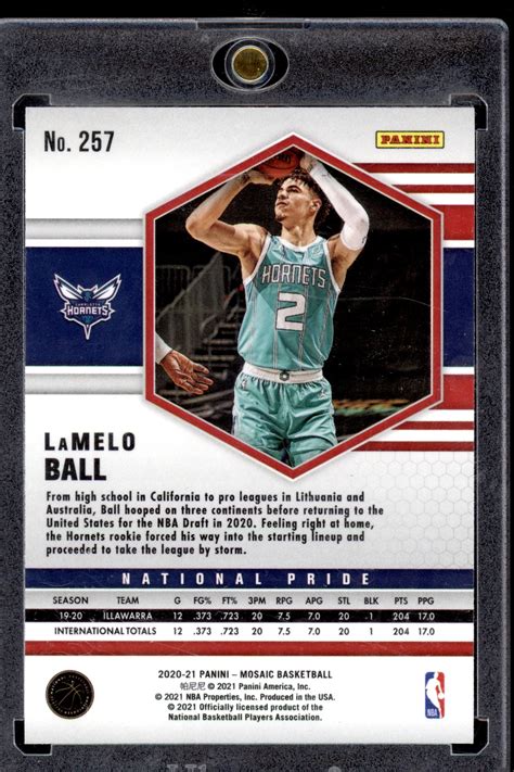 LaMelo Ball 2021 Mosaic Basketball National Pride R Road Show Auctions