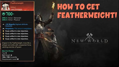 How To Get Featherweight Artifact In New World Youtube