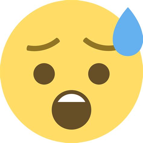 Face With Open Mouth And Cold Sweat Emoji Download For Free Iconduck