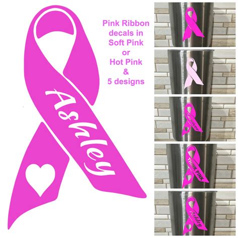 Pink Ribbon Breast Cancer Decal Pink Ribbon Car Decal Survivor Pink