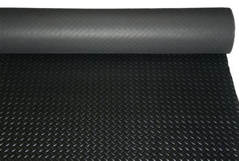 M X M Wide Checker Plate Black Rubber Matting Mm Thick By