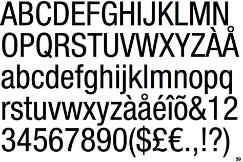 Identifont Neue Helvetica Condensed