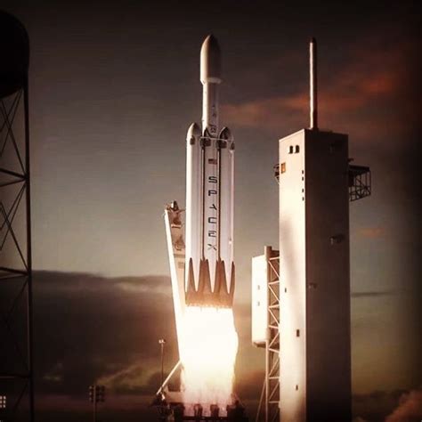 Spacex Le Premier Tir Du Lanceur Lourd Falcon Heavy Programmé Pour