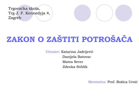 Zakon O Zastiti Potrosaca 3 Ak Ppt