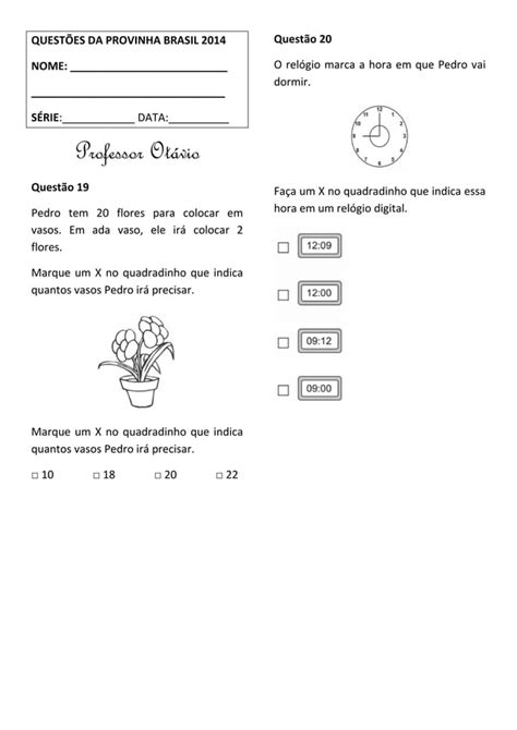 Provinha Brasil Teste PDF