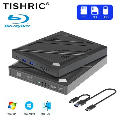 TISHRIC Unidad Ptica Multifuncional Blu Ray Para Ordenador Port Til CD