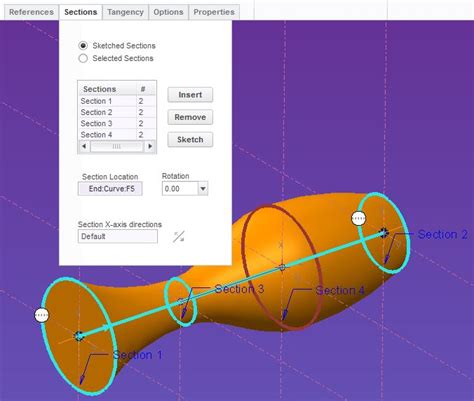 Solved How To Make Sketches To Show Inside Swept Blend Or Ptc