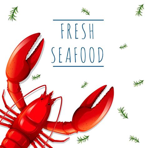 A Fresh Seafood Template Vector Art At Vecteezy