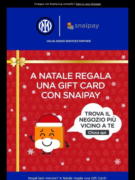 Inter Store A Natale Regala Una Gift Card Trova Il Punto Snaipay Pi