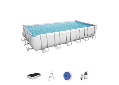 Bestway 56475 Power Steel Piscina Fuori Terra Rettangolare 732 x 366 x ...