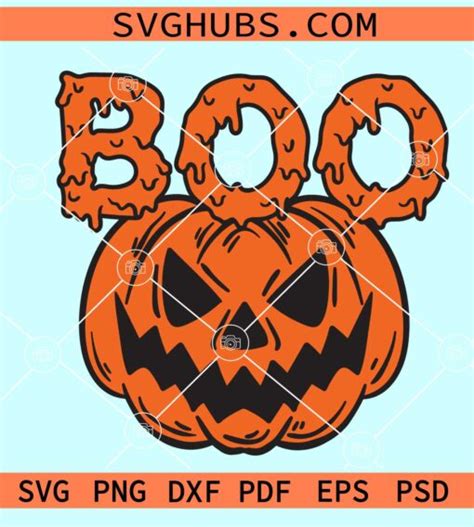 Boo Pumpkin Svg Boo Halloween Pumpkin Svg Halloween Svg Files