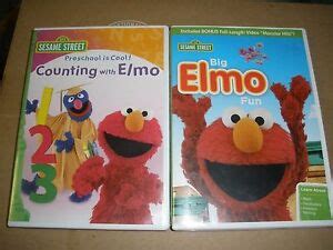 lot of 2 Sesame Street Elmo DVDs Big Elmo Fun, Counting with Elmo | eBay