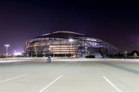 3440x1440px Free Download Hd Wallpaper Gray Arena During Night Atandt Stadium Building